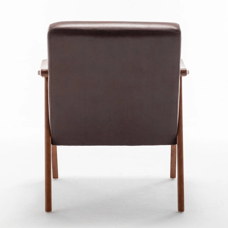 Fauteuil d'appoint microfibre moderne du milieu du siècle, une place – Gris / Marron clair / Marron foncé / Camel clair / Marron