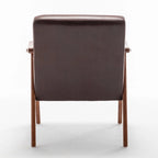 Fauteuil d'appoint microfibre moderne du milieu du siècle, une place – Gris / Marron clair / Marron foncé / Camel clair / Marron