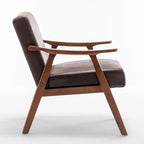 Fauteuil d'appoint microfibre moderne du milieu du siècle, une place – Gris / Marron clair / Marron foncé / Camel clair / Marron