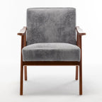 Fauteuil d'appoint microfibre moderne du milieu du siècle, une place – Gris / Marron clair / Marron foncé / Camel clair / Marron