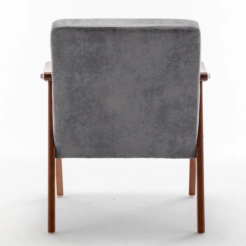 Fauteuil d'appoint microfibre moderne du milieu du siècle, une place – Gris / Marron clair / Marron foncé / Camel clair / Marron