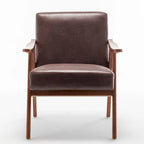 Fauteuil d'appoint microfibre moderne du milieu du siècle, une place – Gris / Marron clair / Marron foncé / Camel clair / Marron