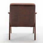 Fauteuil d'appoint microfibre moderne du milieu du siècle, une place – Gris / Marron clair / Marron foncé / Camel clair / Marron