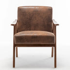 Fauteuil d'appoint microfibre moderne du milieu du siècle, une place – Gris / Marron clair / Marron foncé / Camel clair / Marron