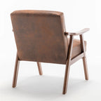 Fauteuil d'appoint microfibre moderne du milieu du siècle, une place – Gris / Marron clair / Marron foncé / Camel clair / Marron