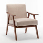 Fauteuil d'appoint microfibre moderne du milieu du siècle, une place – Gris / Marron clair / Marron foncé / Camel clair / Marron