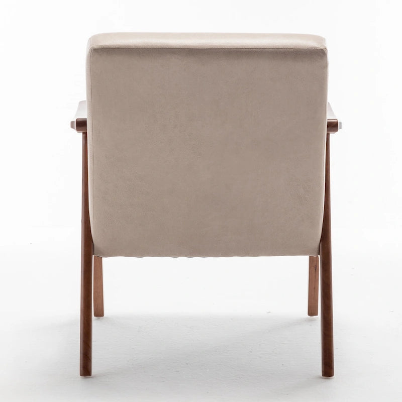 Fauteuil d'appoint microfibre moderne du milieu du siècle, une place – Gris / Marron clair / Marron foncé / Camel clair / Marron