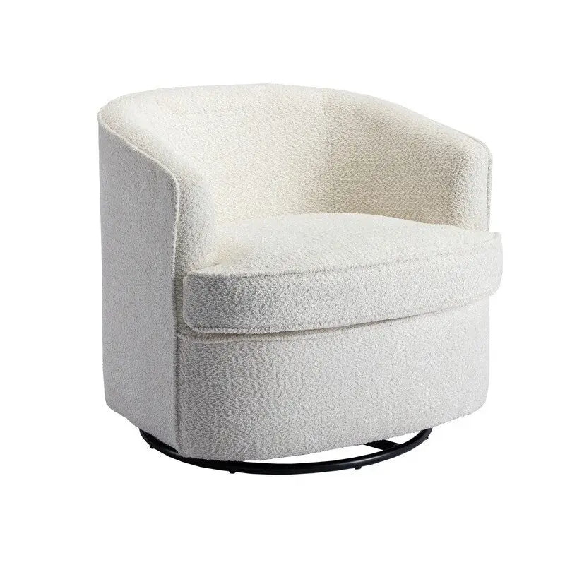 Fauteuil crapaud pivotant rond en velours marine/gris/beige/bleu/orange, une place