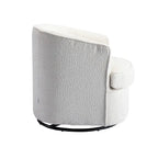Fauteuil crapaud pivotant rond en velours marine/gris/beige/bleu/orange, une place