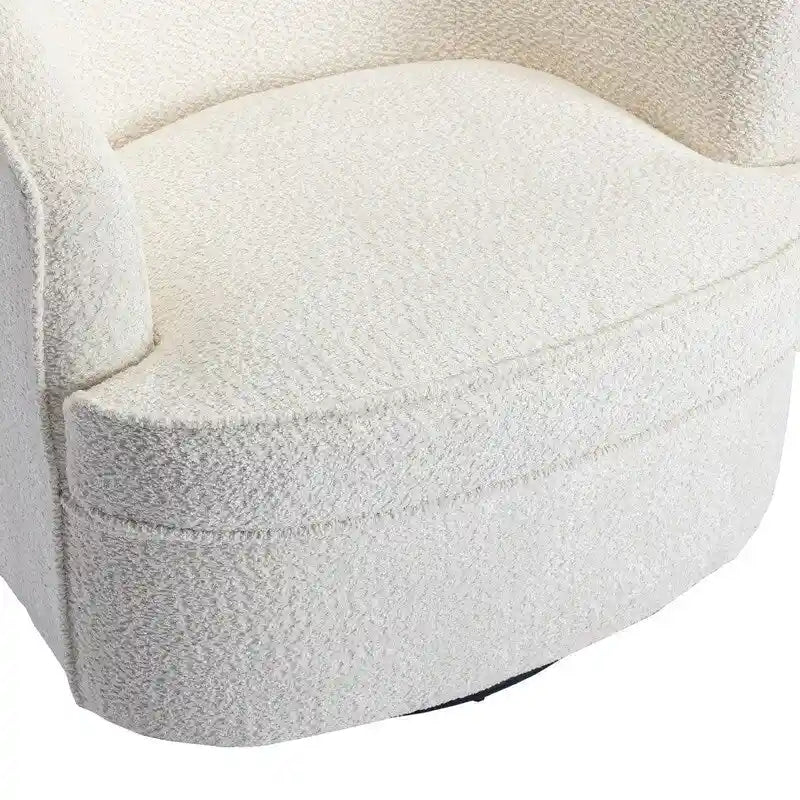 Fauteuil crapaud pivotant rond en velours marine/gris/beige/bleu/orange, une place