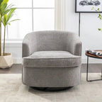 Fauteuil crapaud pivotant rond en velours marine/gris/beige/bleu/orange, une place
