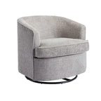 Fauteuil crapaud pivotant rond en velours marine/gris/beige/bleu/orange, une place
