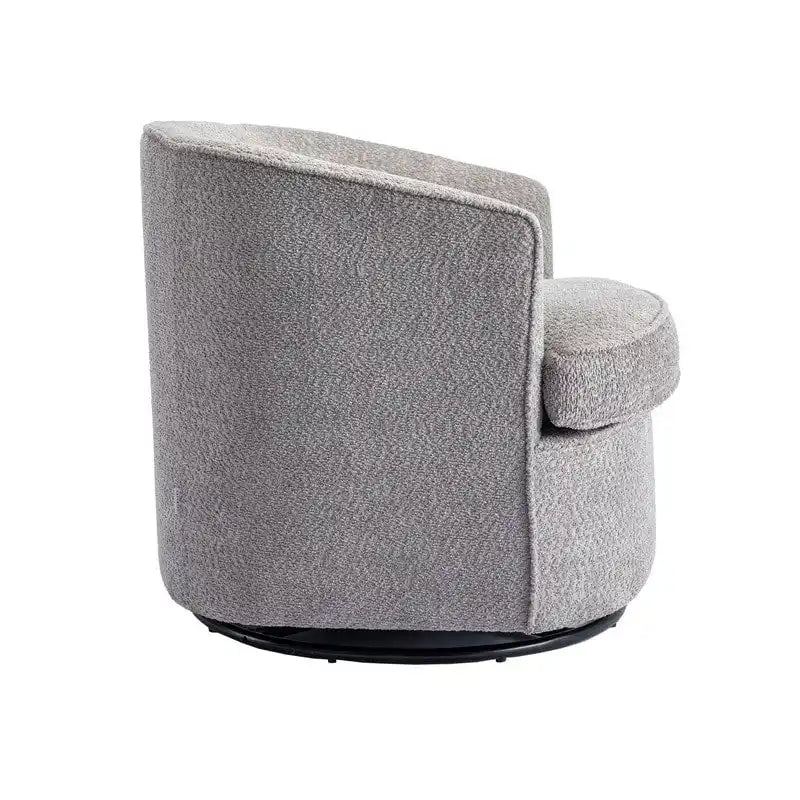 Fauteuil crapaud pivotant rond en velours marine/gris/beige/bleu/orange, une place