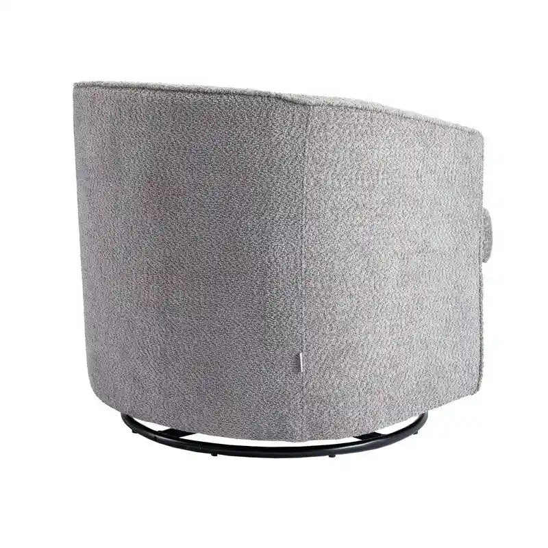 Fauteuil crapaud pivotant rond en velours marine/gris/beige/bleu/orange, une place