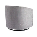 Fauteuil crapaud pivotant rond en velours marine/gris/beige/bleu/orange, une place