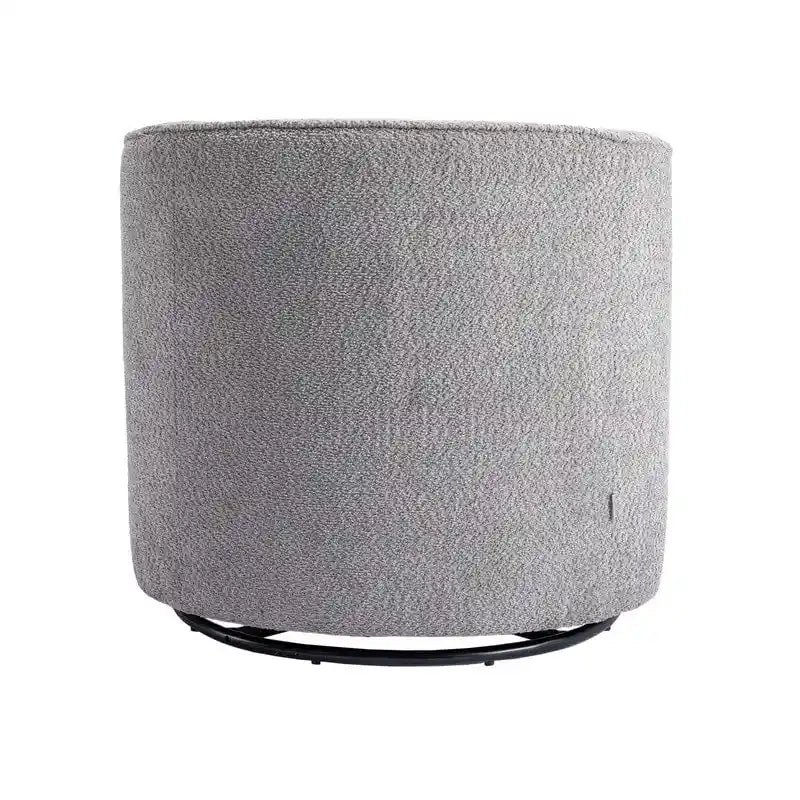 Fauteuil crapaud pivotant rond en velours marine/gris/beige/bleu/orange, une place