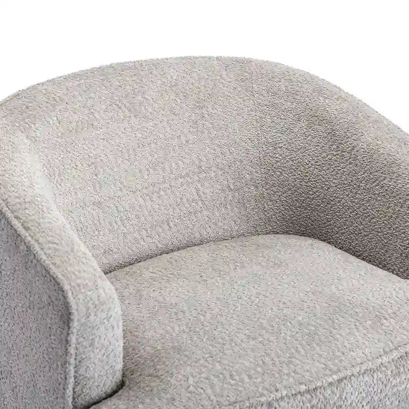 Fauteuil crapaud pivotant rond en velours marine/gris/beige/bleu/orange, une place