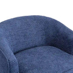 Fauteuil crapaud pivotant rond en velours marine/gris/beige/bleu/orange, une place