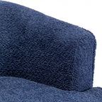 Fauteuil crapaud pivotant rond en velours marine/gris/beige/bleu/orange, une place