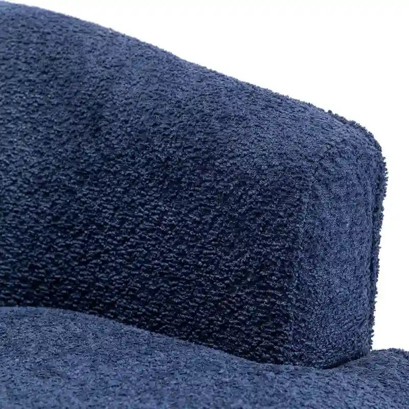Fauteuil crapaud pivotant rond en velours marine/gris/beige/bleu/orange, une place