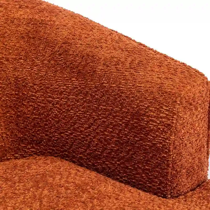 Fauteuil crapaud pivotant rond en velours marine/gris/beige/bleu/orange, une place