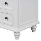 Table d'appoint à 3 tiroirs marron/blanc/noir avec plateau coulissant, assemblage par 1 personne