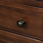 Table d'appoint à 3 tiroirs marron/blanc/noir avec plateau coulissant, assemblage par 1 personne
