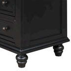 Table d'appoint à 3 tiroirs marron/blanc/noir avec plateau coulissant, assemblage par 1 personne