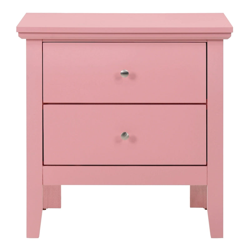 Table de chevet 2 tiroirs, plusieurs coloris, simple – 61 cm (H) x 61 cm (L) x 41 cm (P)