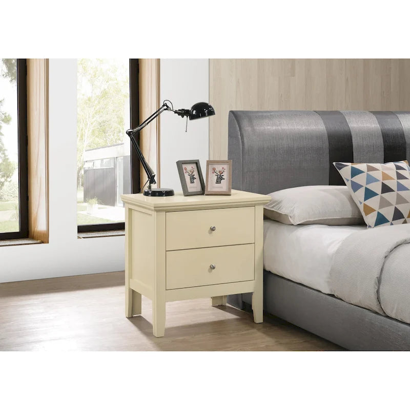Table de chevet 2 tiroirs, plusieurs coloris, simple – 61 cm (H) x 61 cm (L) x 41 cm (P)