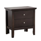 Table de chevet 2 tiroirs, plusieurs coloris, simple – 61 cm (H) x 61 cm (L) x 41 cm (P)