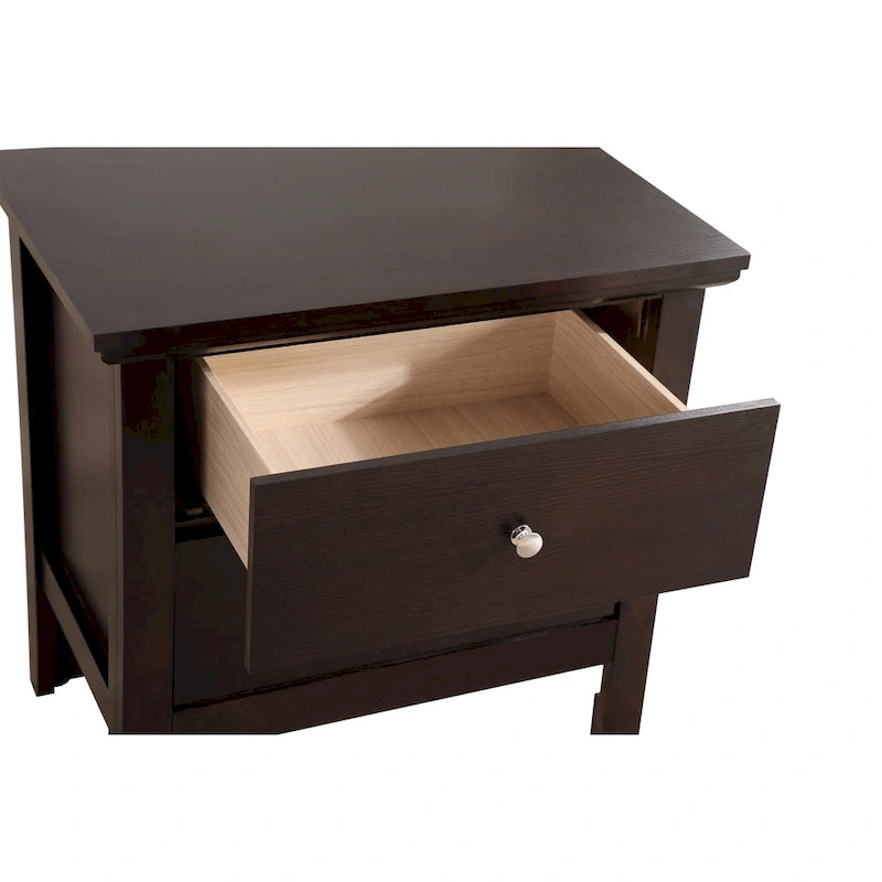 Table de chevet 2 tiroirs, plusieurs coloris, simple – 61 cm (H) x 61 cm (L) x 41 cm (P)