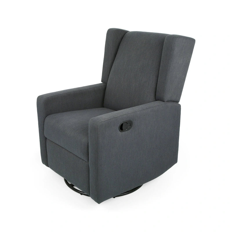 Fauteuil inclinable pivotant à dossier haut Dusty Blue / Anthracite / Rose poudré / Beige et Noir – Simple