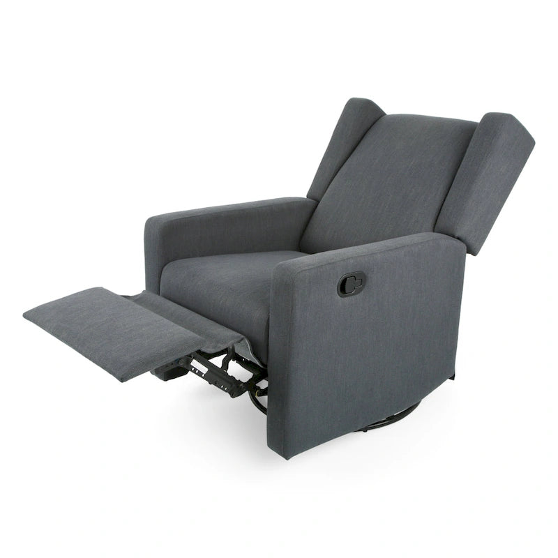 Fauteuil inclinable pivotant à dossier haut Dusty Blue / Anthracite / Rose poudré / Beige et Noir – Simple