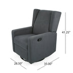 Fauteuil inclinable pivotant à dossier haut Dusty Blue / Anthracite / Rose poudré / Beige et Noir – Simple