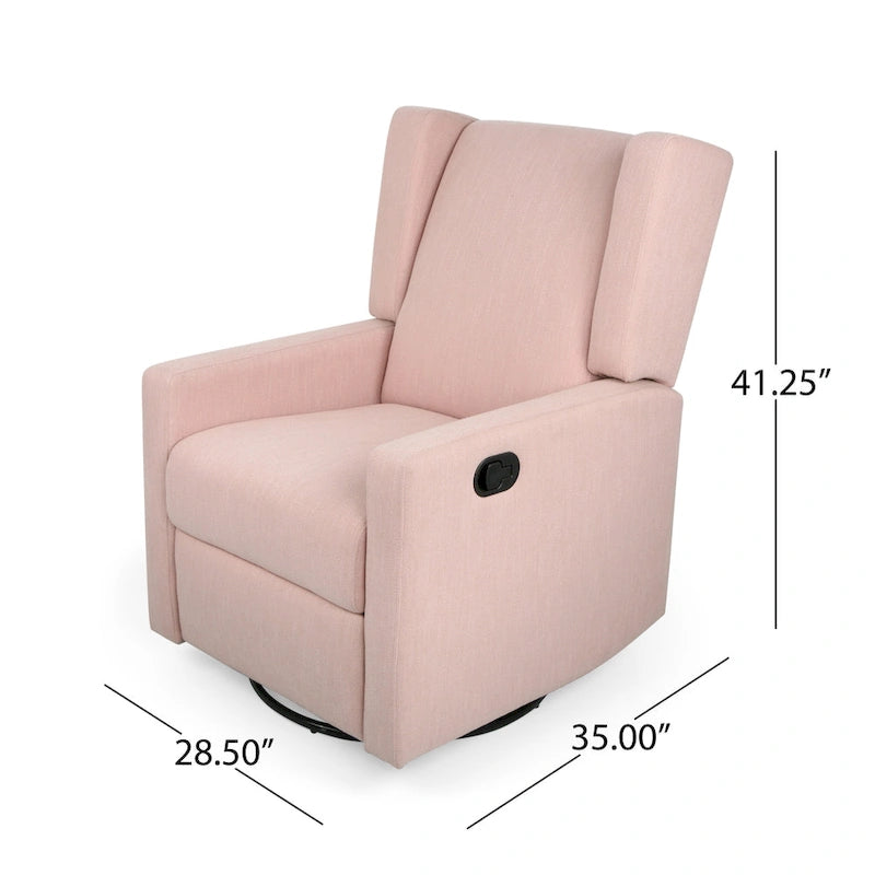 Fauteuil inclinable pivotant à dossier haut Dusty Blue / Anthracite / Rose poudré / Beige et Noir – Simple