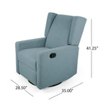 Fauteuil inclinable pivotant à dossier haut Dusty Blue / Anthracite / Rose poudré / Beige et Noir – Simple