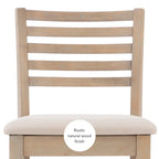 Tabouret de comptoir à dossier en échelle en similicuir marron/similicuir et gris délavé/beige, pièce unique