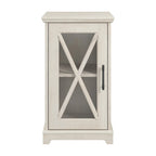Table d'appoint de ferme avec rangement en chêne blanc lin – 1 personne