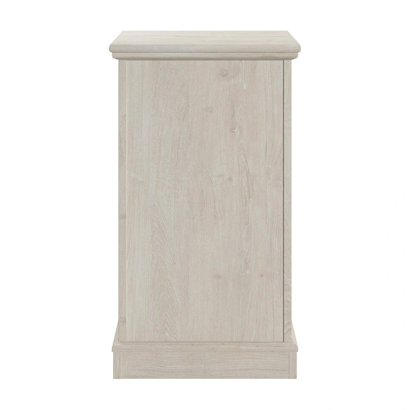 Table d'appoint de ferme avec rangement en chêne blanc lin – 1 personne