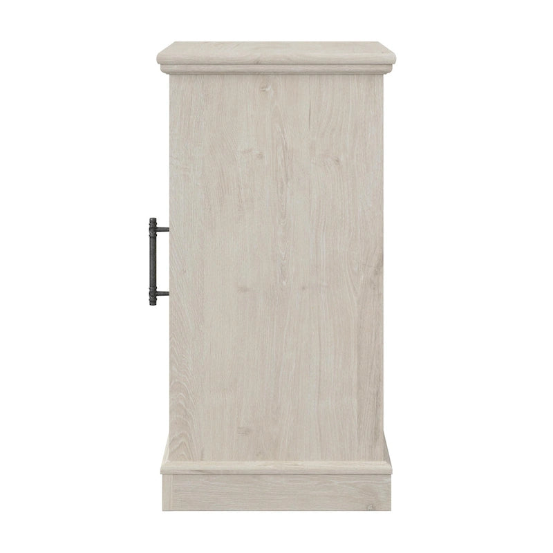 Table d'appoint de ferme avec rangement en chêne blanc lin – 1 personne