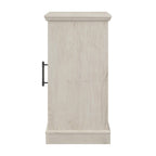 Table d'appoint de ferme avec rangement en chêne blanc lin – 1 personne