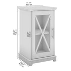 Table d'appoint de ferme avec rangement en chêne blanc lin – 1 personne