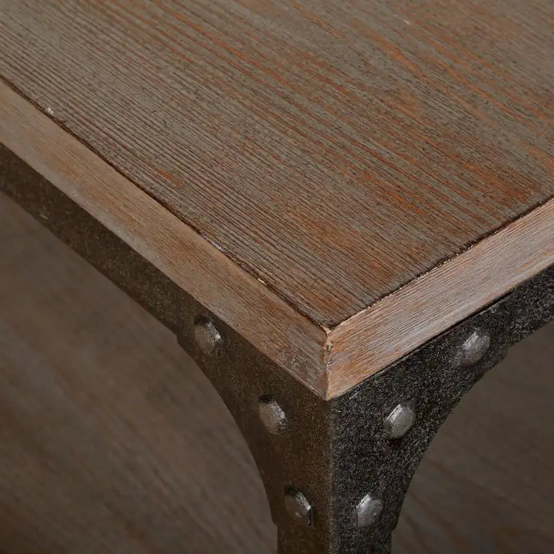 Table basse de style industriel grise, 1 place