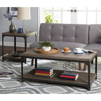 Table basse de style industriel grise, 1 place