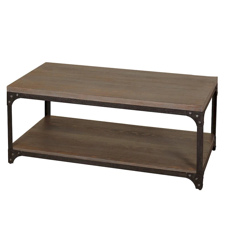 Table basse de style industriel grise, 1 place