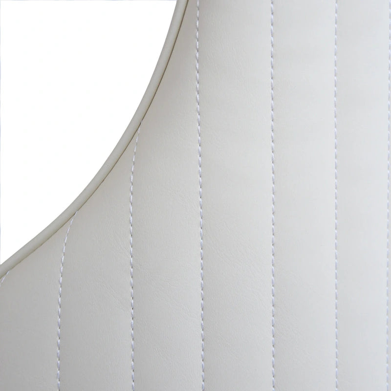 Chaise de salle à manger en similicuir blanc ivoire, hauteur standard, lot de 2