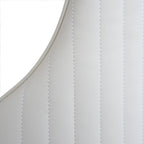 Chaise de salle à manger en similicuir blanc ivoire, hauteur standard, lot de 2