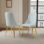 Chaise de salle à manger en similicuir blanc ivoire, hauteur standard, lot de 2