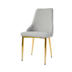 Chaise de salle à manger en similicuir blanc ivoire, hauteur standard, lot de 2